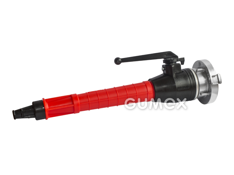 Düse mit Hebel und STORZ-AGRO Bajonett Kupplung Typ C, Loch Ø 9mm, 12bar, Dichtung SBR, PP, 